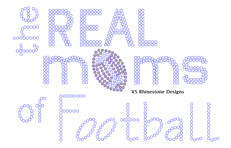 The Real Moms of Football Rhinestone Transfer